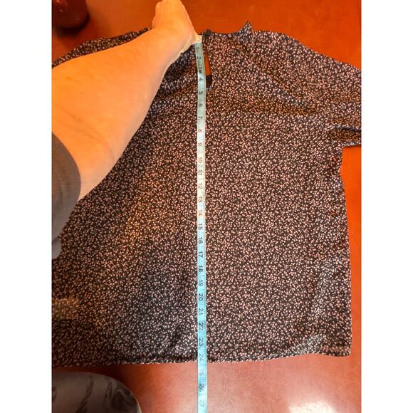 Pleione Lace Trim Chiffon Blouse Floral Cherry Blossom XL - Picture 8 of 8